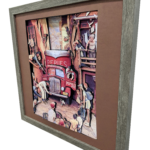 Norman Rockwell “Roadblock” Repro – 3D Shadow Box (12″ x 12″)