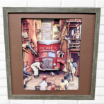 Norman Rockwell “Roadblock” Repro – 3D Shadow Box (12″ x 12″)