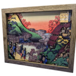 Series Hundred Poems by One Hundred Poets Sarumaru Dayu by Katsushika Hokusai Repro – 3D Shadow Box (8″ x 10″)