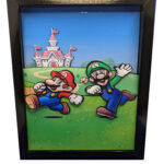 Mario and Luigi – 3D Shadow Box (8″ x 10″)