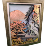 Handmade Autumn At Saruiwa, Shiobara 3D Papercut Shadowbox