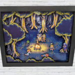 Made to Order – “Campfire Fiona Forest” Chrono Trigger 3D Paper Cut Shadow Box