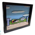 Made to Order – Shin Chan and Shiro 3D Paper Cut Shadow Box