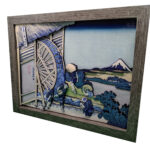 Handmade A Water Wheel, Hokusai 3D Papercut Shadowbox