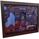 Made to Order – “Collier City Narshe” Final Fantasy 6 3D Paper Cut Shadow Box