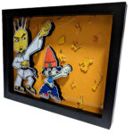 Made to Order – “Chop Chop Master Onion and Parappa” PaRappa the Rapper 3D Paper Cut Shadow Box